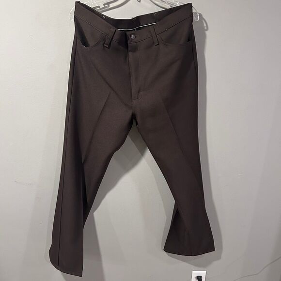 Vintage Wrangler Polyester Cowboy Western Pants Brown 36 x 32 - Picture 4 of 6